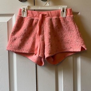 Soft pink justice pajama shorts